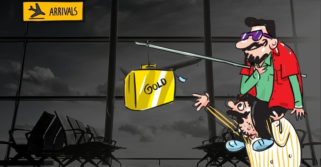 Gold smuggling carrier. Graphic: Manorama