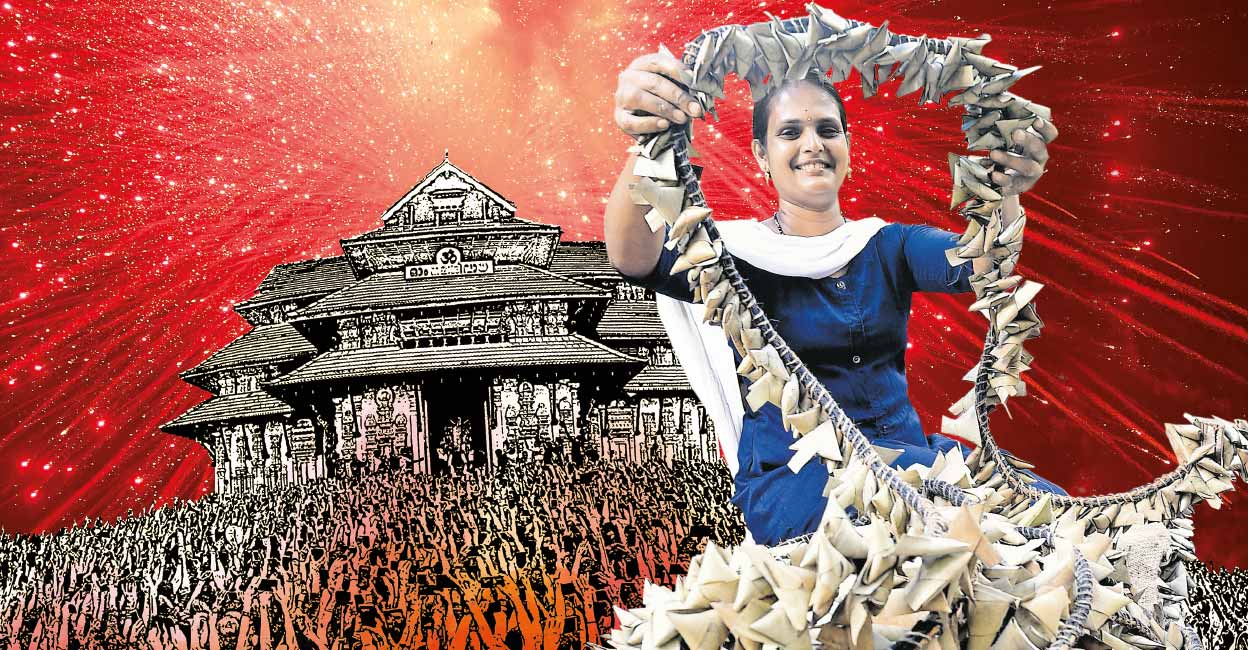 Thrissur Pooram Sheena Suresh. Photo: Unni Kottakkal
