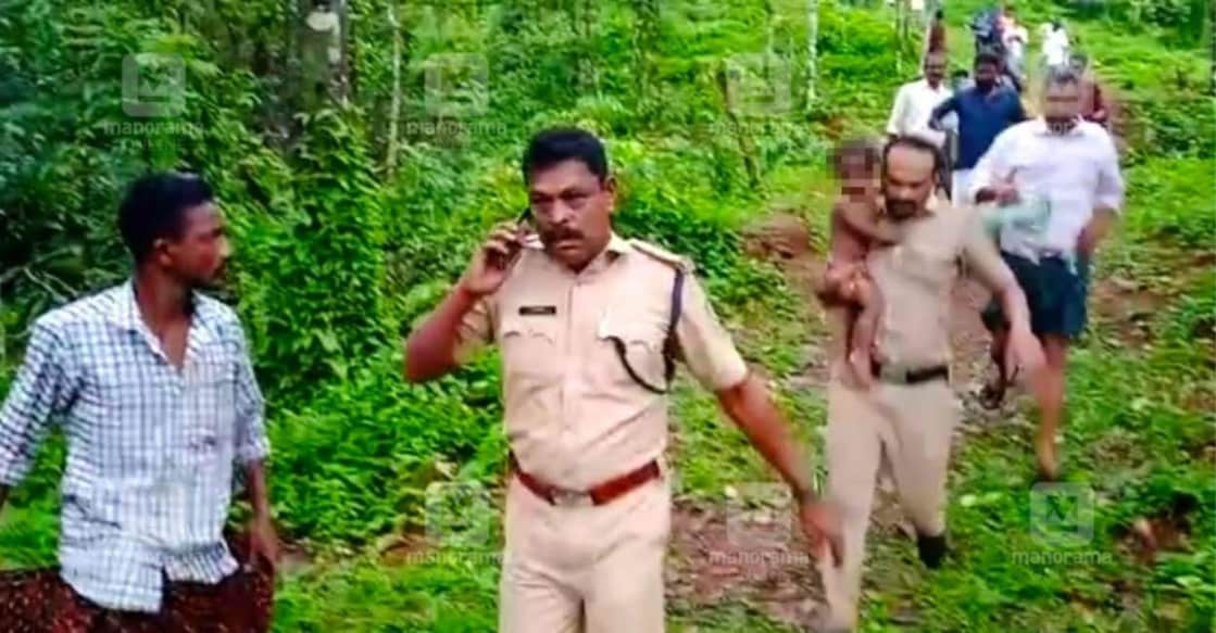 Muhammed Afran Afran with police, after he was found. Photo: MMTV