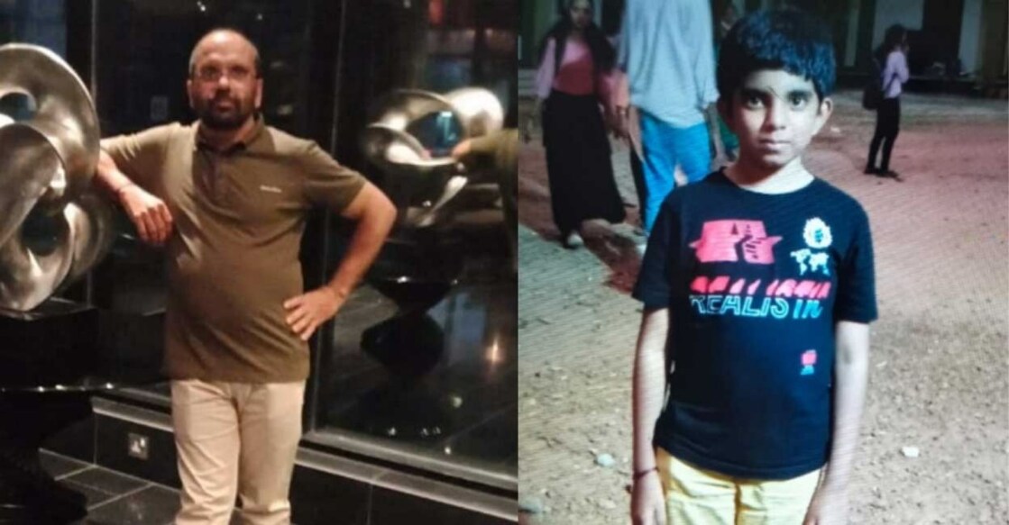 Prakash Devarajan and his son Shivdev. Photo: Manorama Online