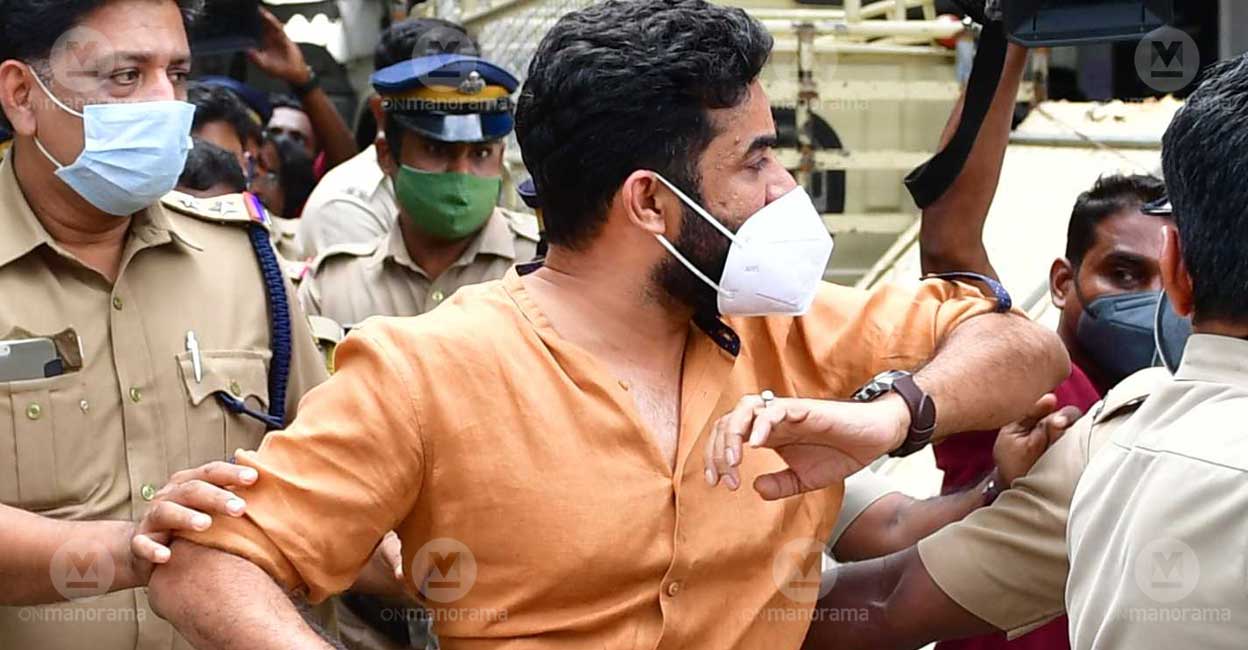 Vijay Babu Police takes Malayalam actor-producer Vijay Babu, an accused in a sexual assault case. Photo: Josekutty Panackal/Manorama