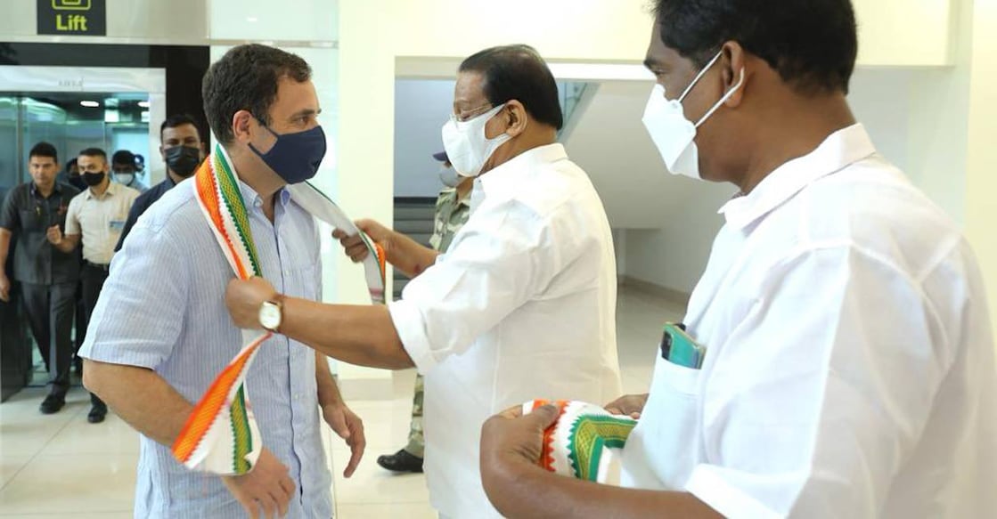 rahul-gandhi-k-sudhakaran-kannur-airport rahul-gandhi-k-sudhakaran-kannur-airport