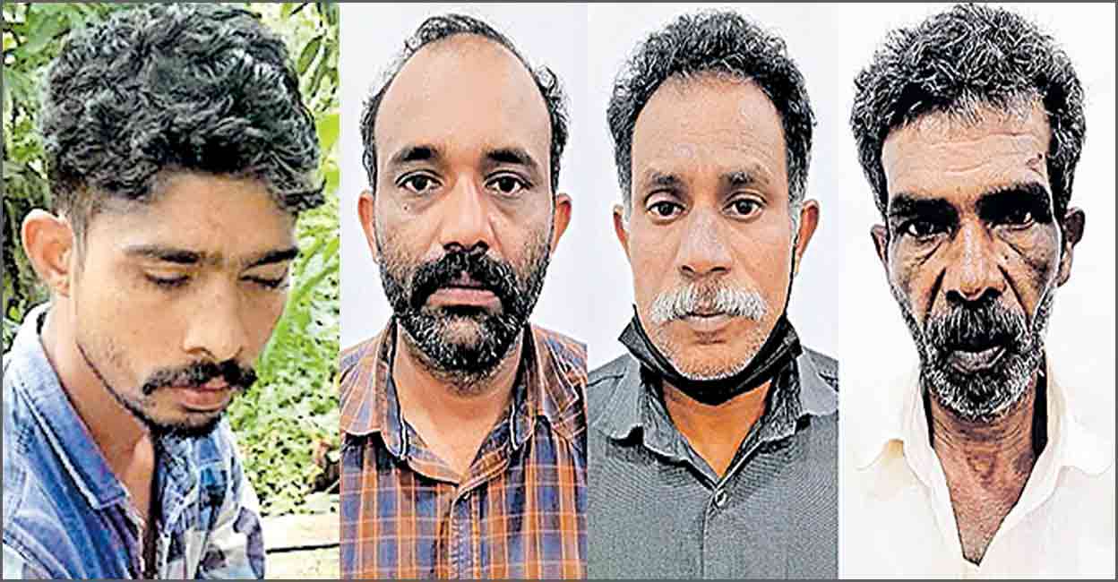 The victim Mahendran, the accused Samji, Jomy, Muthayya.