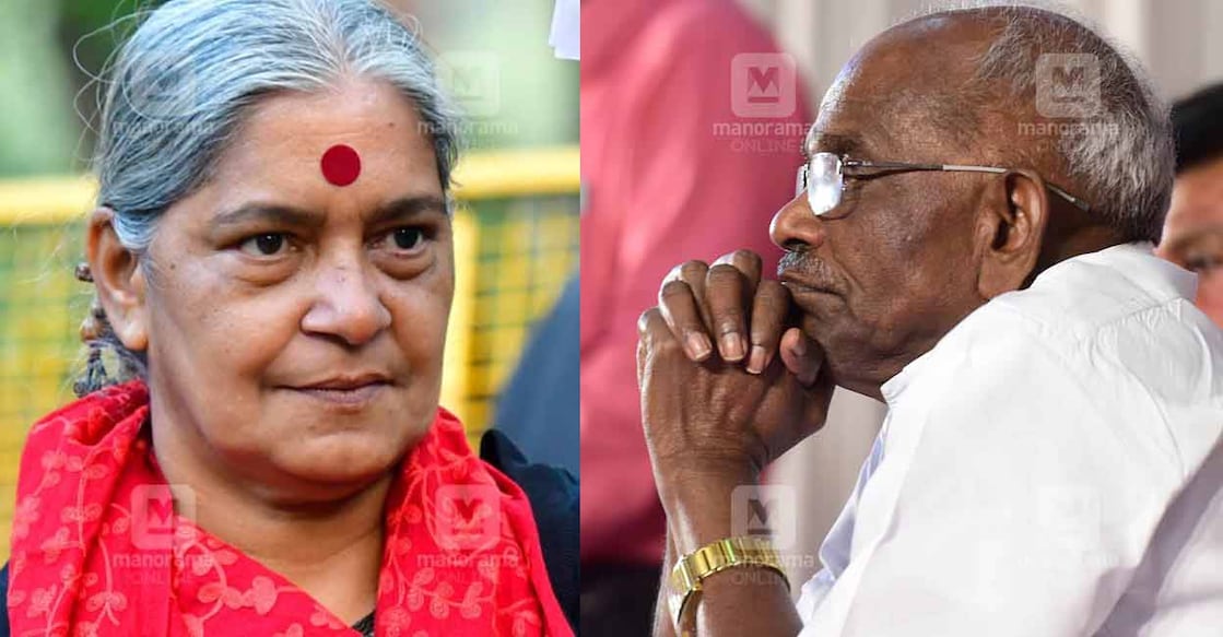 Annie Raja, M M Mani. Photos: File/Manorama