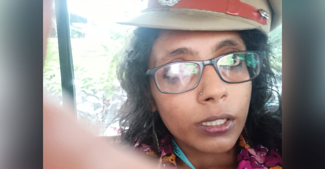 Director Kunjila Mascillamani posted a selfie wearing a police inspector's cap after being removed from the venue of the 3rd Women's International Film Festival in Kozhikode.