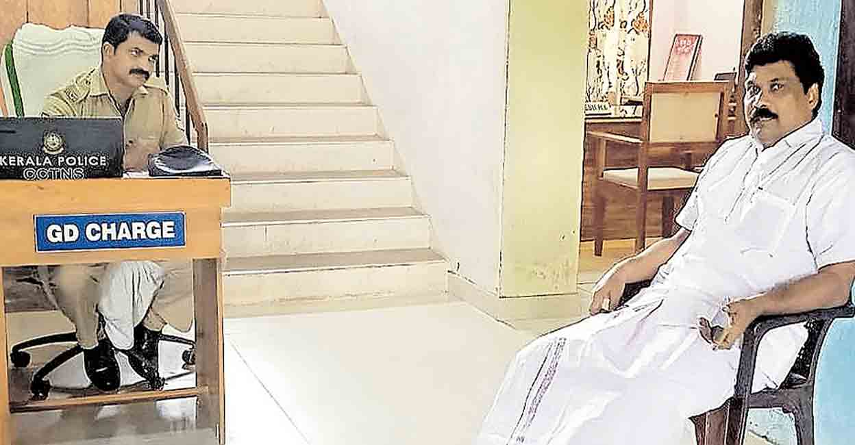 Thiruvananthapuram DCC general secretary S Krishnakumar under preventive custody.