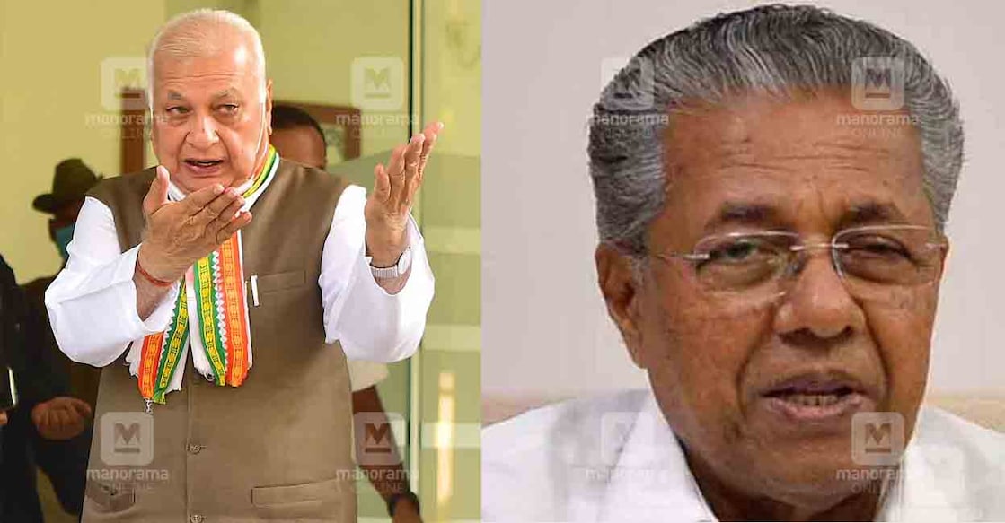 Arif-Mohammad-Khan-and-Pinarayi-Vijayan Governor Arif Mohammad Khan, Chief Minister Pinarayi Vijayan