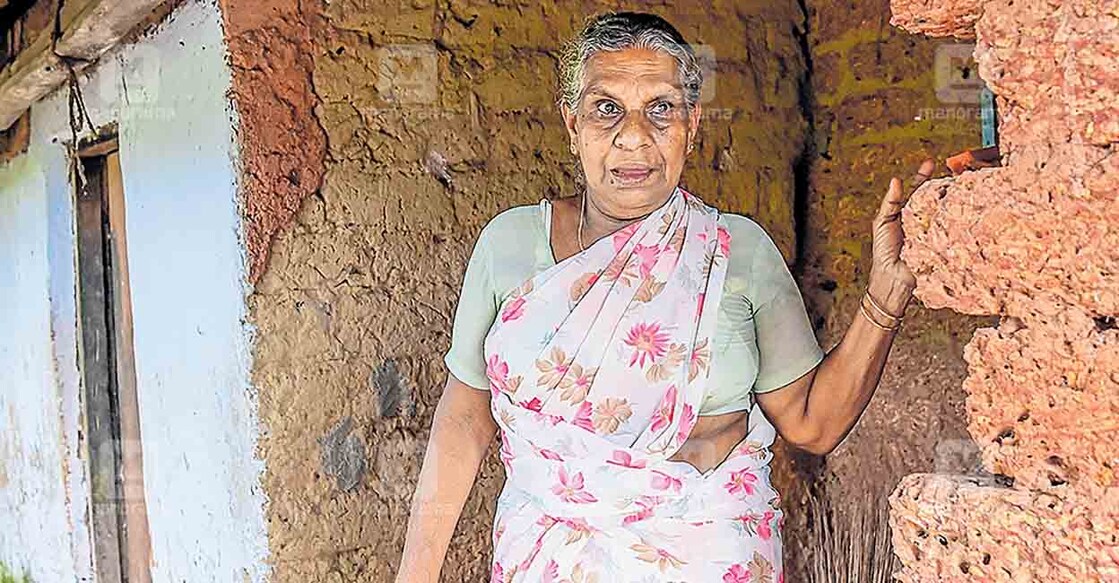 Chandramati in her house in Porathissery in Thrissur. PHOTO: Manorama