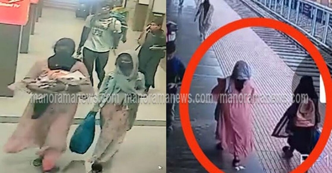 Screengrab from CCTV footage of the suspects with the baby. 