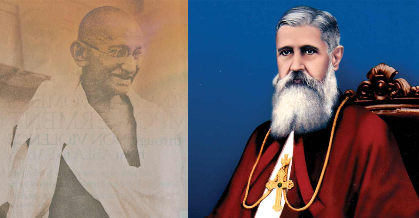 Mar Timotheus explained to Mahatma Gandhi that he was an Asiatic like the latter. Photos: Manorama archives, Church of the East in India