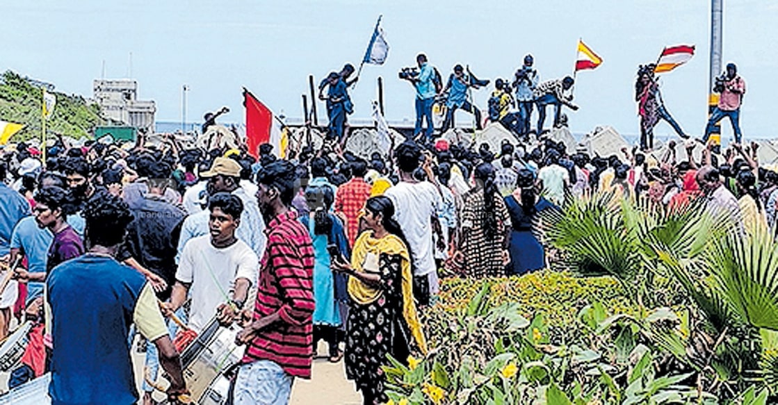 trivandrum-vizhinjam-protest Protests at Vizhinjam