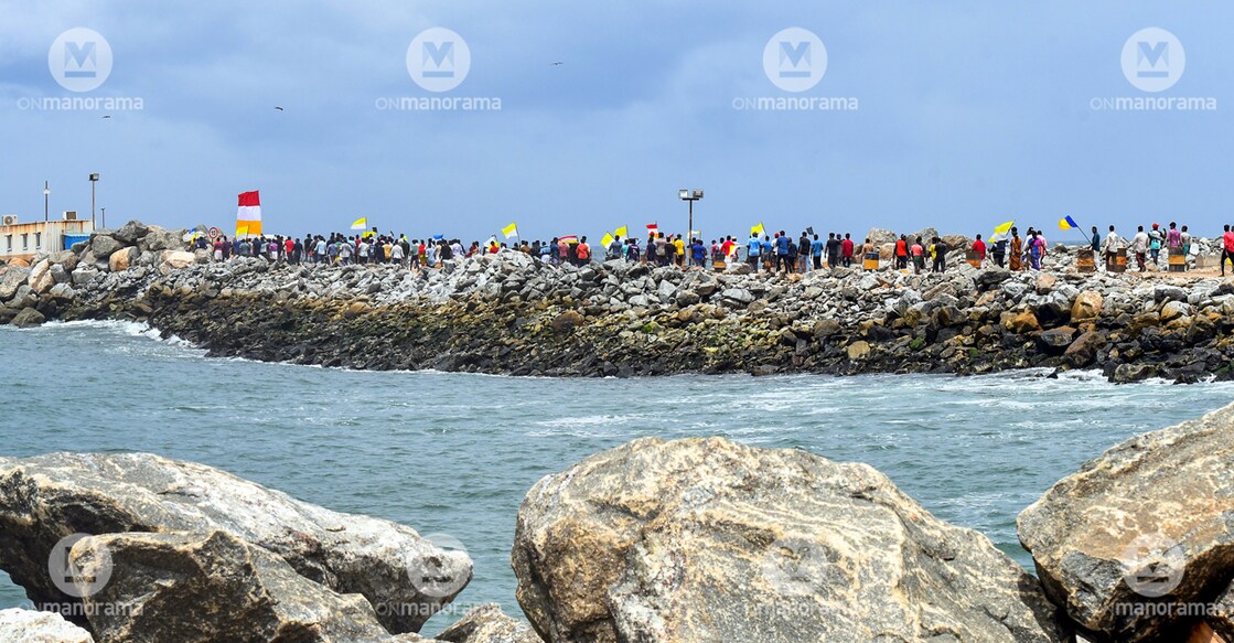 Protest against Vizhinjam port in Thiruvananthapuram in 2022. File photo: Manorama