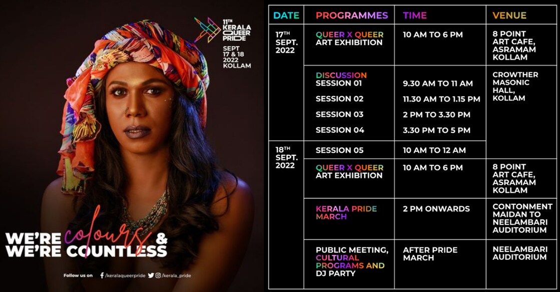 The eleventh edition of the Queer Pride organised by the LGBTQ communities kick-started in Kerala's Kollam district on Saturday. Photos: Facebook/Kerala Queer Pride