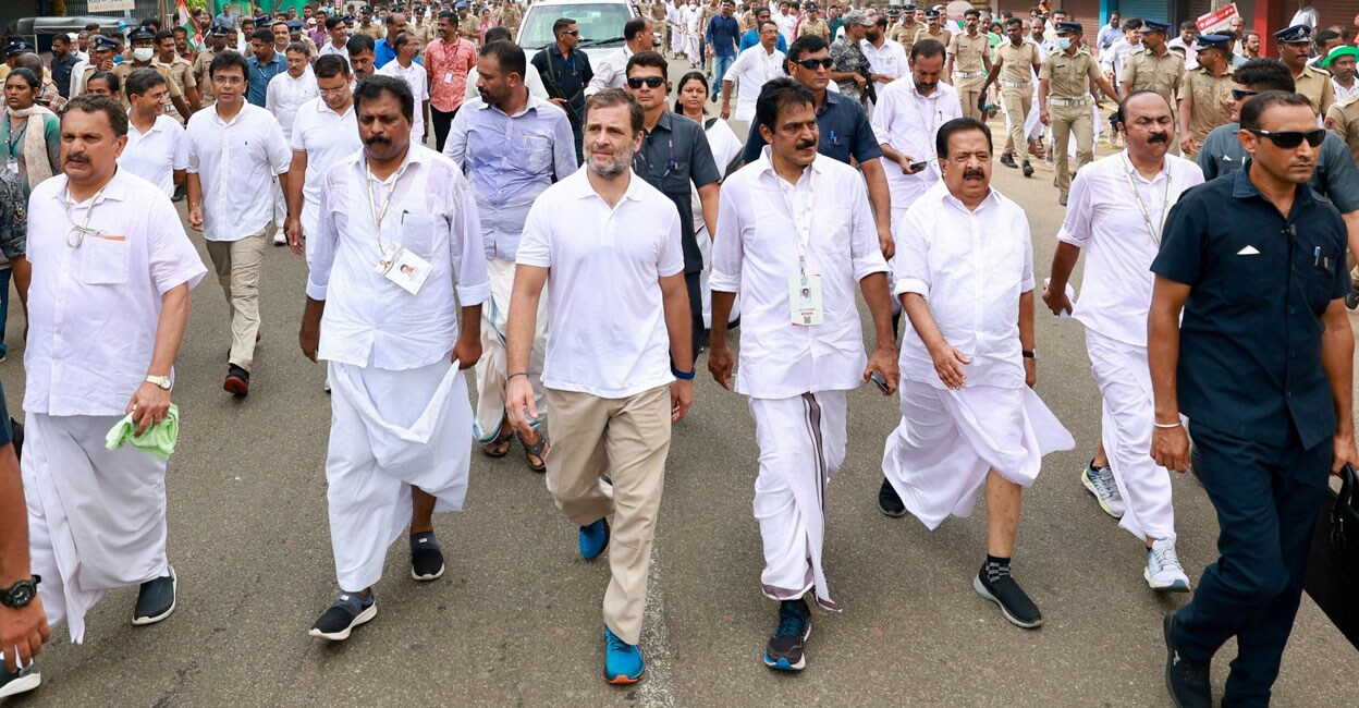 Rahul Gandhi during his Bharat Jodo Yatra in Alappuzha. Photo: Facebook/@Rahul Gandhi