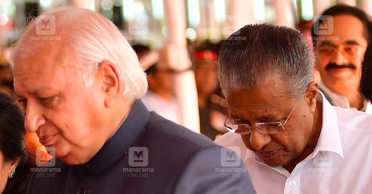 arif-mohammad-khan-and-pinarayi-vijayan-7 Governor Arif Mohammed Khan, Chief Minister Pinarayi Vijayan. Photo: Manorama