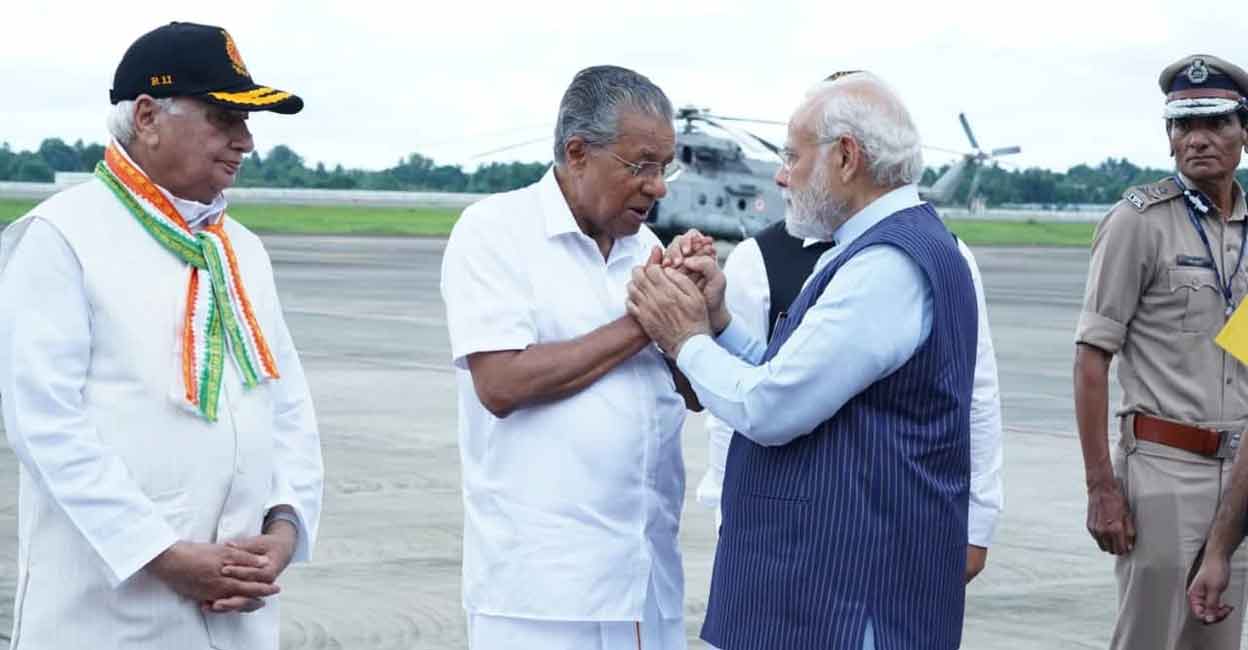 Governor Arif Mohammed Khan, Pinarayi Vijayan, Narendra Modi. Photo: Manorama Governor Arif Mohammed Khan, Pinarayi Vijayan, Narendra Modi. Photo: Manorama