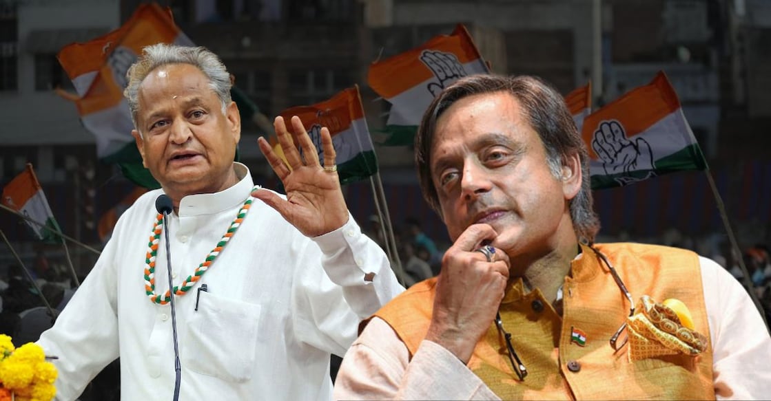 Rajasthan Chief Minister Ashok Gehlot, Congress MP Shashi Tharoor