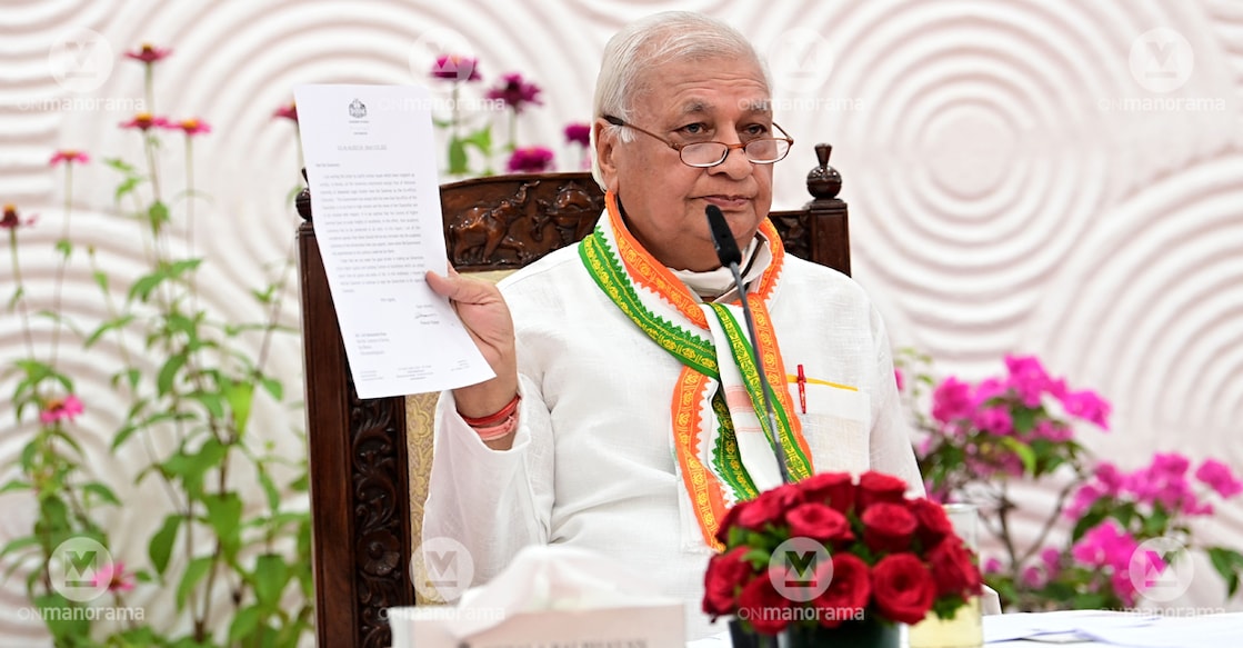 governor-arif-mohammed-khan5 Kerala Governor Arif Mohammed Khan during a press conference on Sept 19, 2022. Photo: Rinku Raj Mattancheril/Manorama