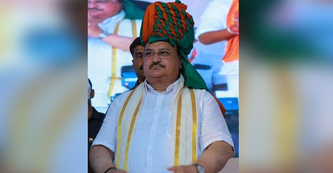 BJP chief JP Nadda in Thiruvananthapuram on Monday.