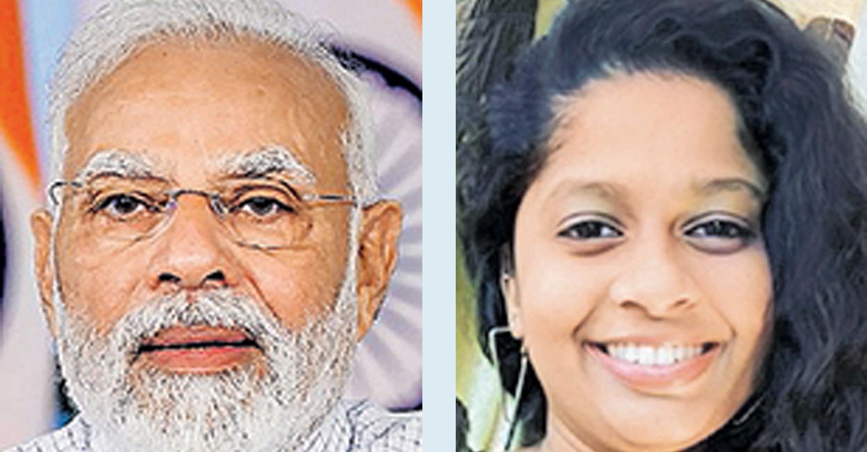 Prime Minister Narendra Modi; SK Manju