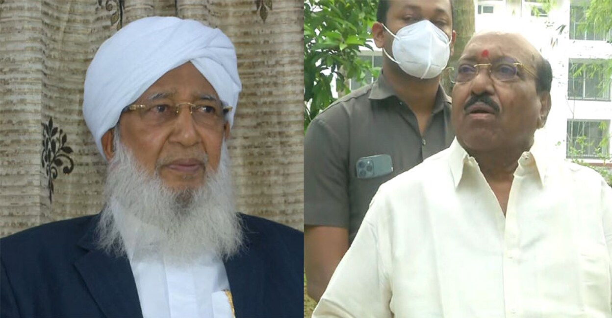 Sunni Jamiyyathul Ulama National General Secretary Kanthapuram Abubacker Musaliyar, SNDP Yogam General Secretary Vellappally Natesan