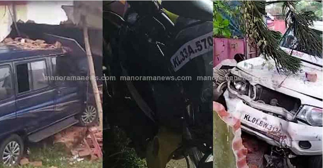 At Thalavadi in Alappuzha, two young men were killed when a police jeep hit their bike:Manorama News