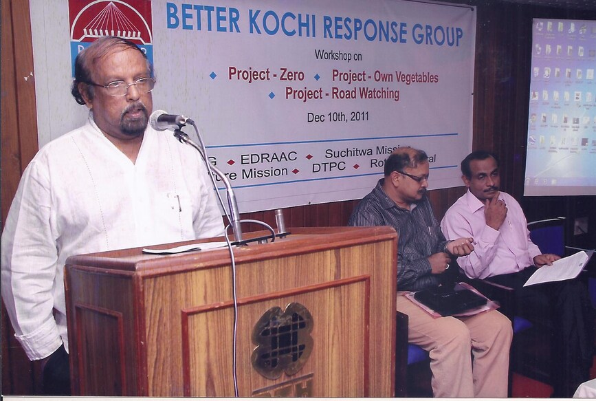BKRG President S Gopakumar speaks at a workshop organised by the collective. Photo: Special arrangement