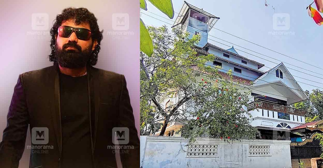 Praveen Rana; his house in Thrissur. Photo: Manorama