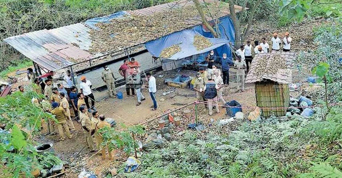The incident occurred around 5 pm on January 2 when the three were preparing fireworks at the temple. Photo: Manorama