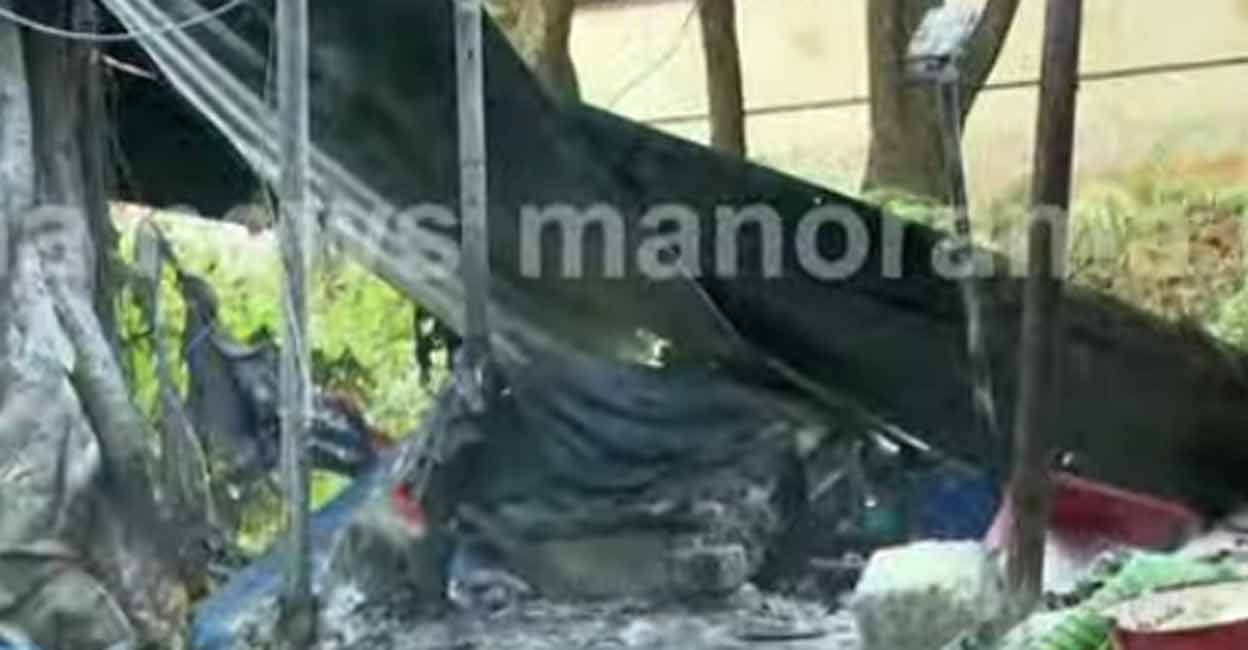 The scene of the fireworks accident at Sabarimala. Photo: Screenshot