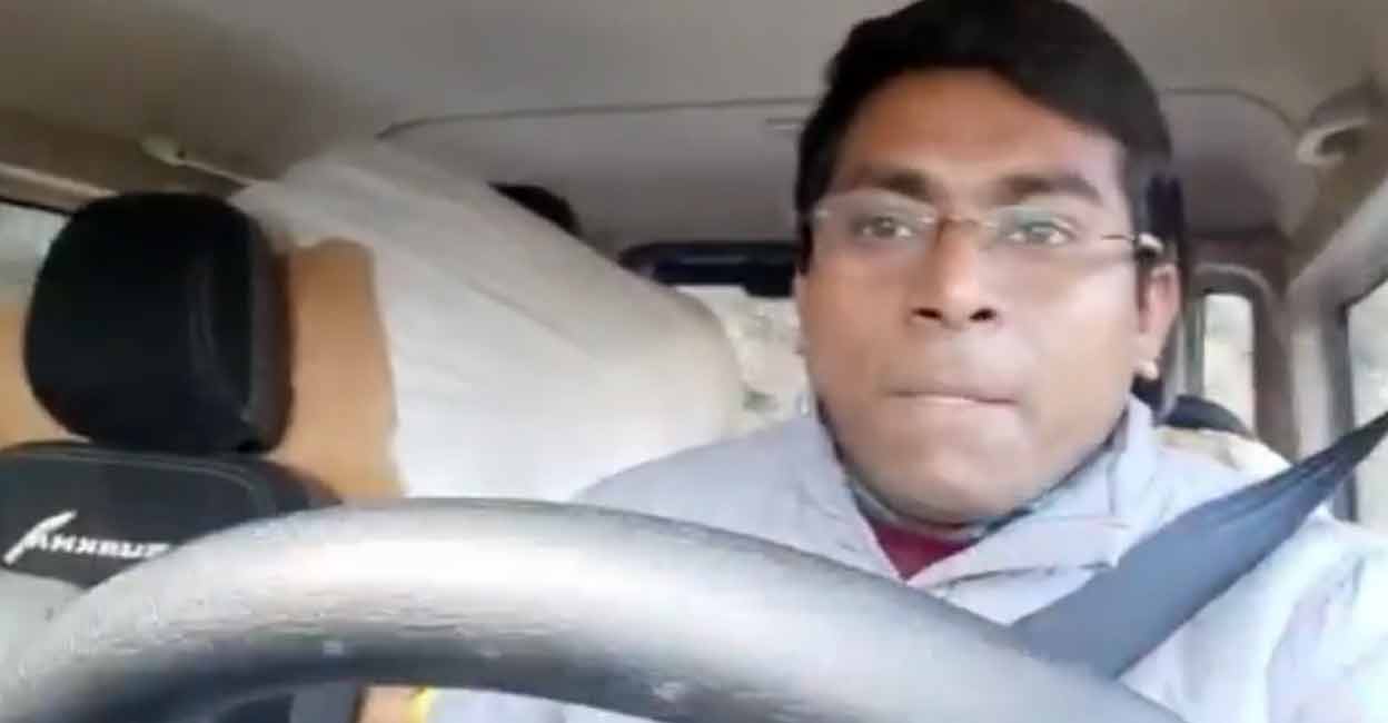 fr-melvin-abraham A screengrab from a video recorded by Fr Melvin Abraham Pallithazhathu en route to Joshimath.