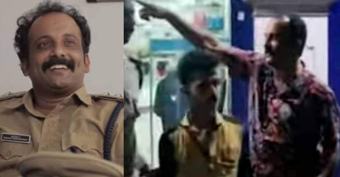 Gibin Gopinath caught the thief and handed over to the police in Thiruvananthapruam on Thursday evening. Photo: Screengrab from Manorama News (right)