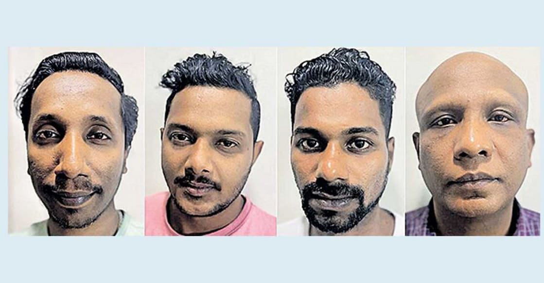 Sreerag Kamalasanan, Jain Viswambharan, Ashiq and Satheesh Kumar. Photo: Manorama Online