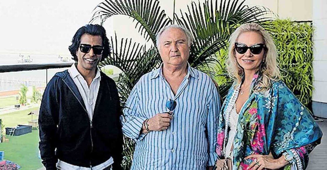 Tonino with Usman Rahman, who is also the Lamborghini brand ambassador in Dubai and partner Angela : Manorama