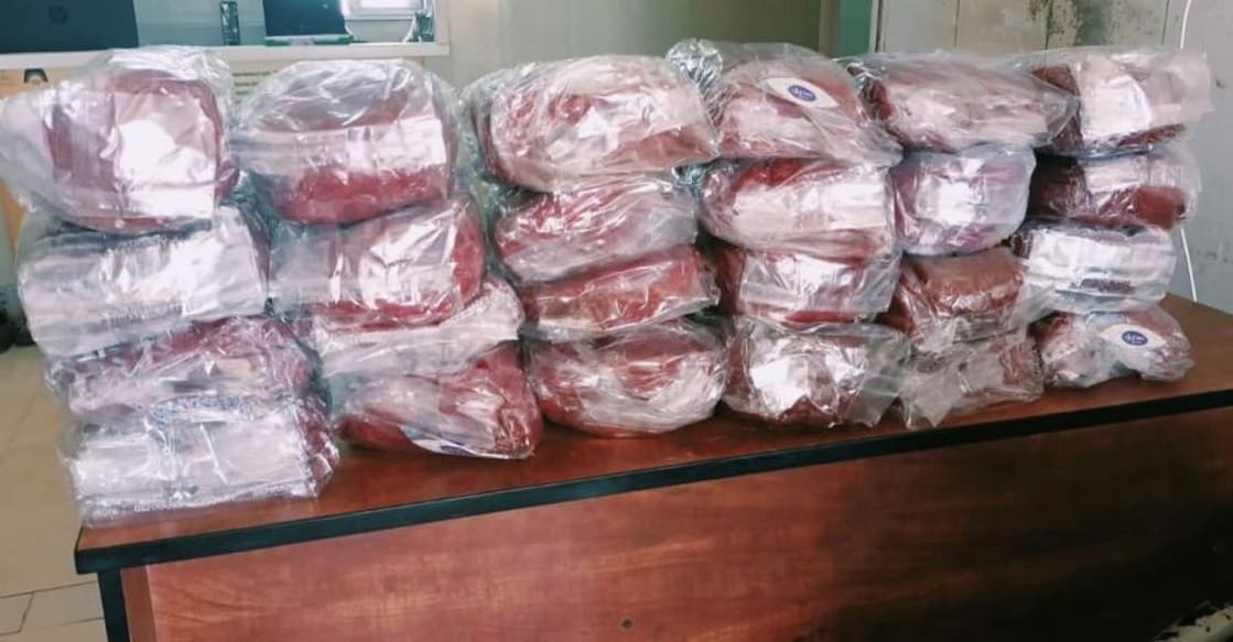 Bags containing saffron that were seized from a passenger outside the Kannur Airport on Tuesday. Photo: Special arrangement