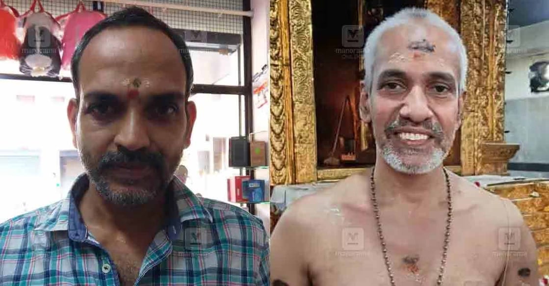 sabarimala-malikapuram-chief-priests PN Mahesh, PG Murali. Photo: Manorama