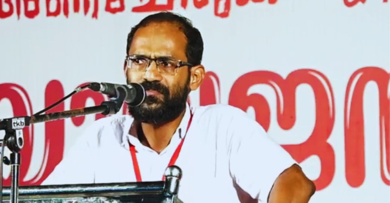 Siddique Kappan addresses a Solidarity Youth Movement Kerala at Mattannur in Kannur on Saturday. Photo: Screengrab/Facebook@solidarityym.kerala