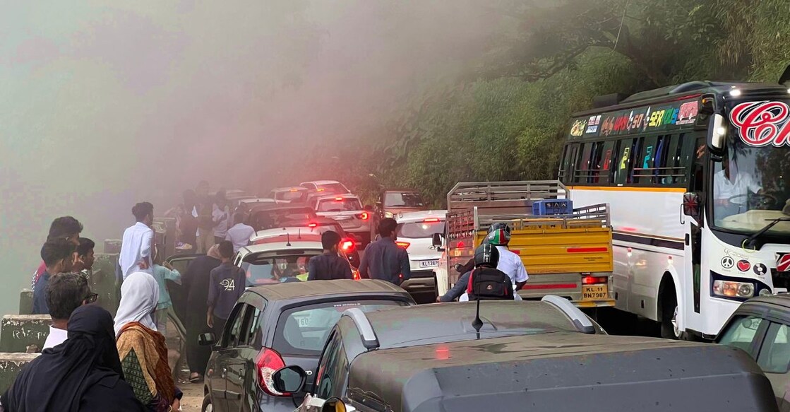 A minor accident or a mechanical failure in a vehicle often leads to hours of traffic jam on the ghat road. File photo: Manorama