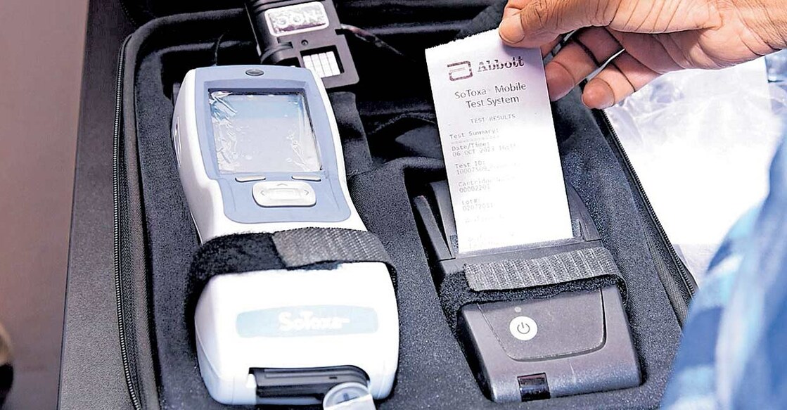 The mobile test system that detects drug usage in 5 minutes. Photo: Manorama Online