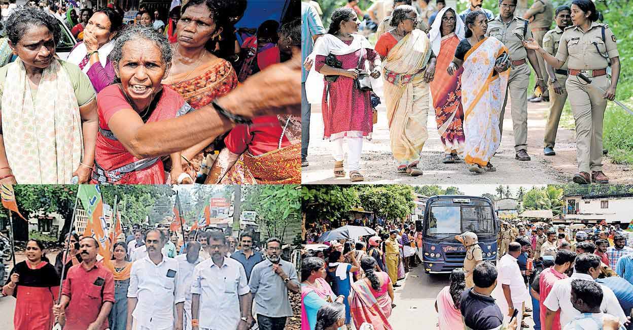 Mattappally Protests against soil mining at Mattappally near Nooranad. Photo: Manorama