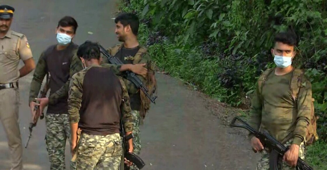 Commandos of the Thunderbolts unit in Kannur. Photo: Manorama News