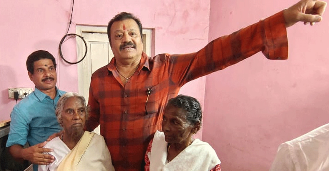 Mariyakutty and Annamma Ouseph with Suresh Gopi. Photo: Special arrangement