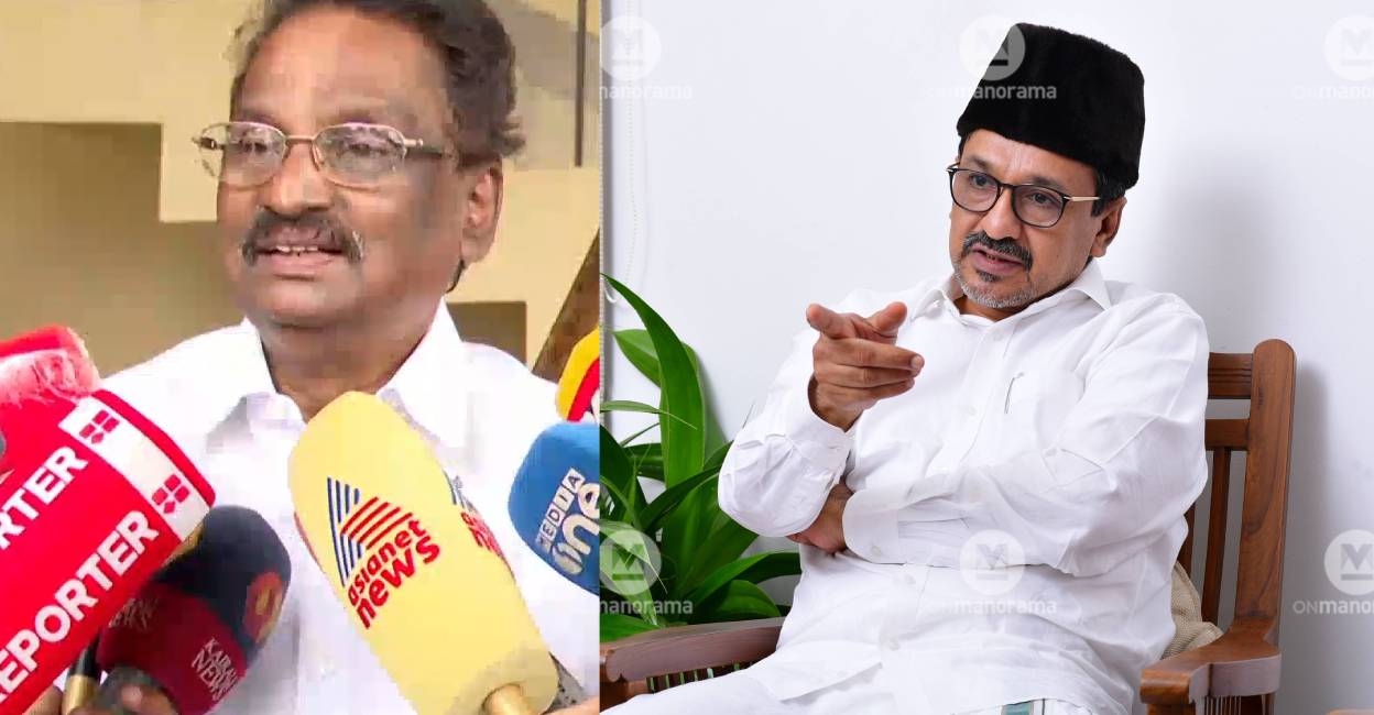 AK Balan and Sadiq Ali Shihab Thangal . Photo: Manorama