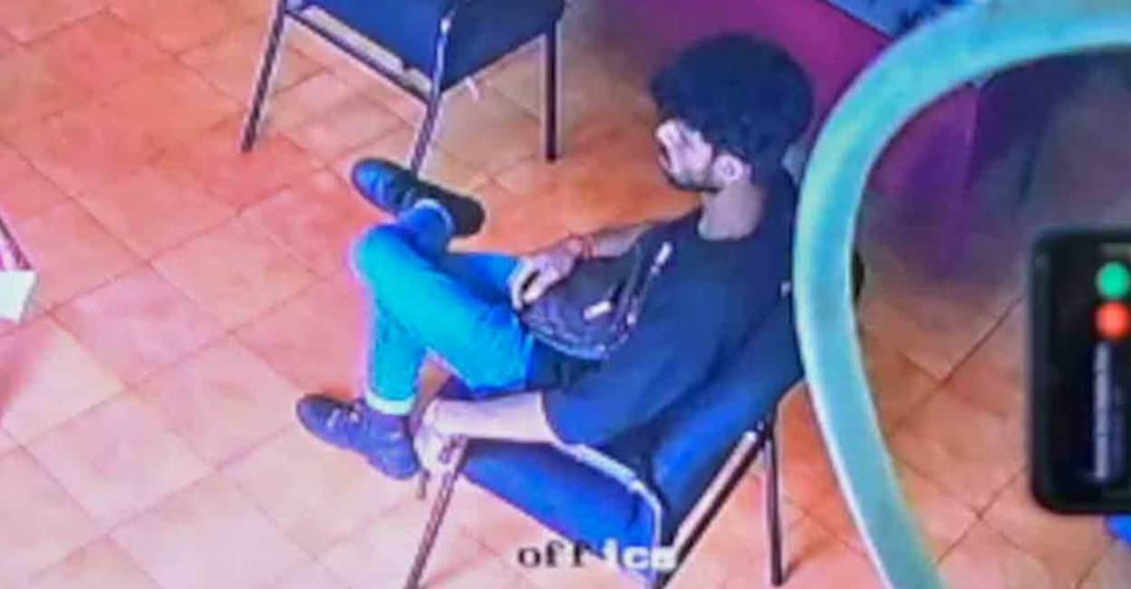 jagan-shool CCTV footage of the accused waiting in the staff room of Vivekodayam school.