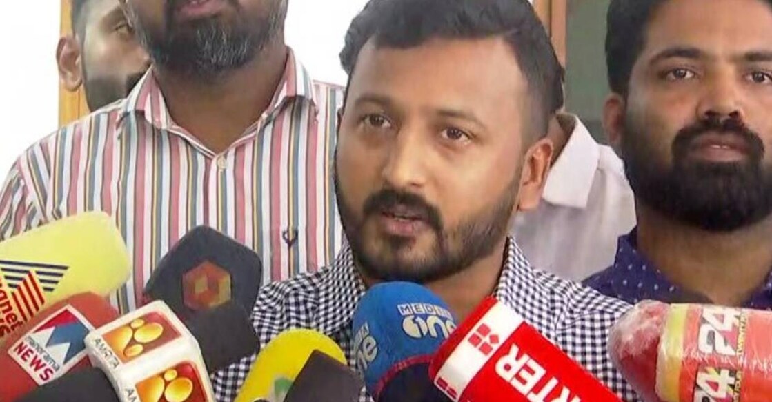 Youth Congress state president Rahul Mamkoottathil. Photo: Manorama News