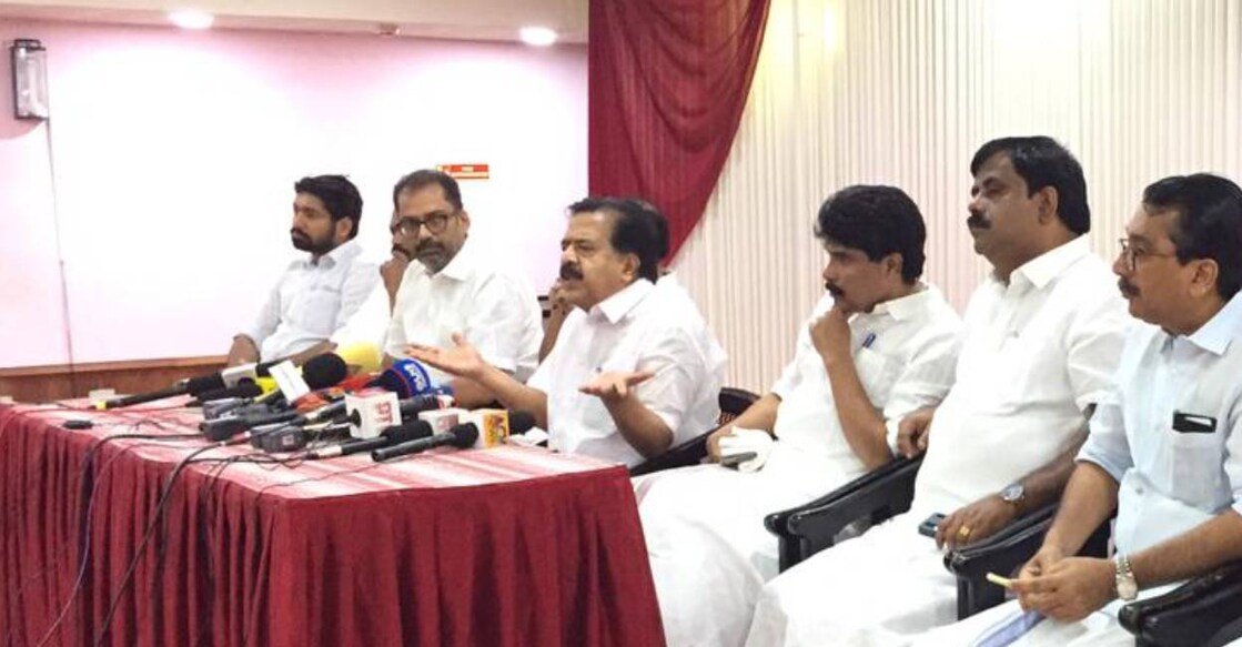 Ramesh Chennithala addresses media in Kozhikode. Photo: Special Arrangement.

