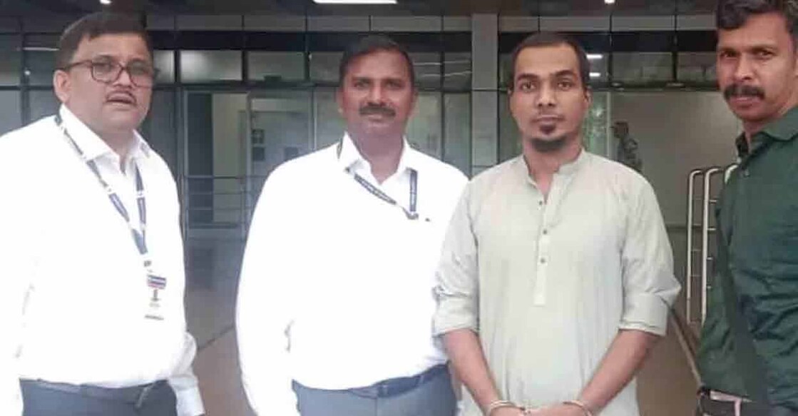 Sudheesh Ramachandran with the probe team. Photo: Manorama