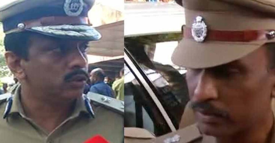 akbar-sudarsan-kochi-police Kochi city police commissioner A Kabar and deputy commissioner K Sudarsan. Photo: Manorama News