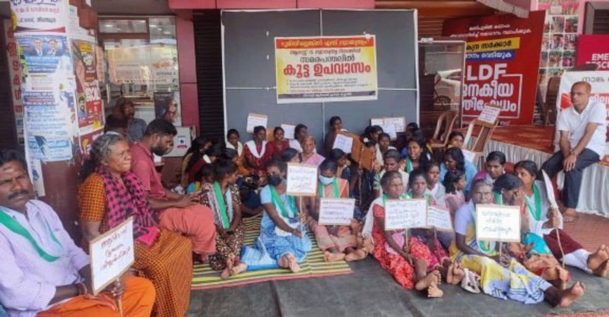 tribes-protest Landless tribes of Nilambur have been protesting for over 200 days. Photo: Special Arrangement