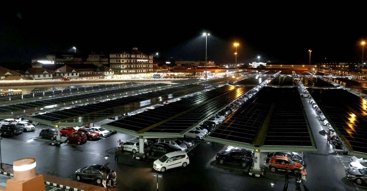 cial-smart-car-parking The parking space at Cochin International Airport at Nedumbassery. Photo: CIAL